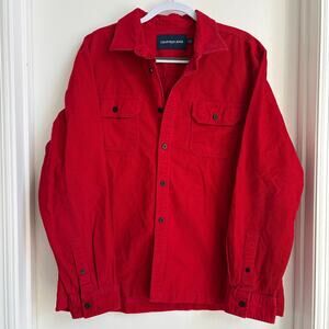 Calvin Klein Red Corduroy Workwear Shacket XL